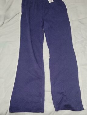 Streetwear Society XL Blue Track Pants With White Stripes On Sides NWT